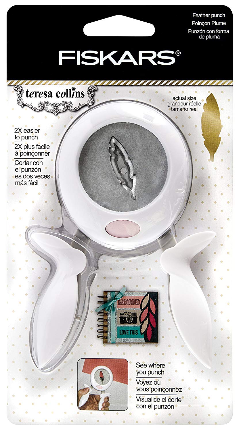 Fiskars 174560-1001 Teresa Collins Feather Squeeze Punch (Large)