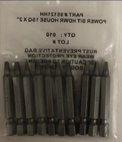 American Tools #1 Square 2" Long Screw Power Bit 95121HH 5pk