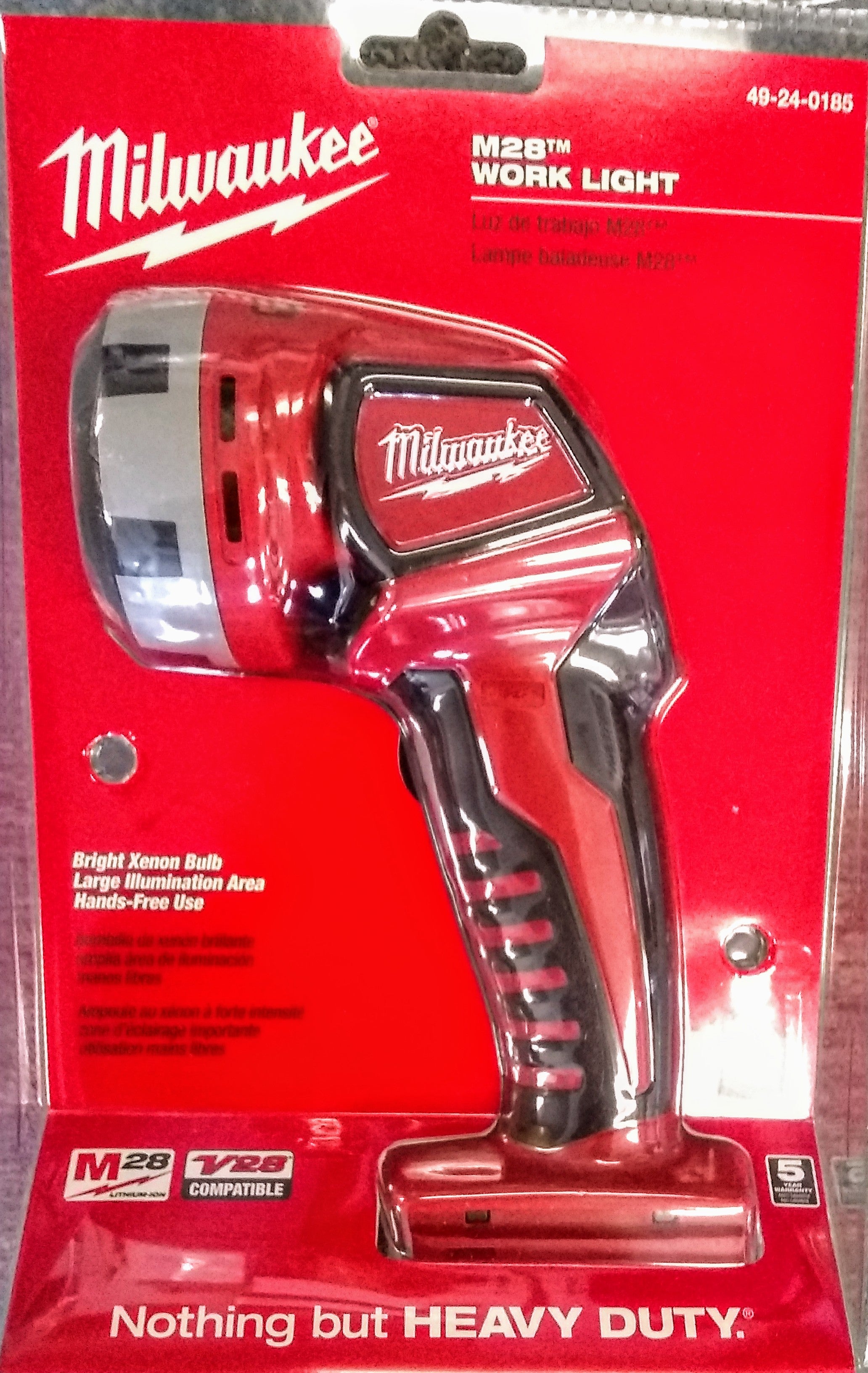 milwaukee flashlight bulb Milwaukee 49-24-0185 V28/M28 28V Lithium-Ion Work Light (Bare Tool)