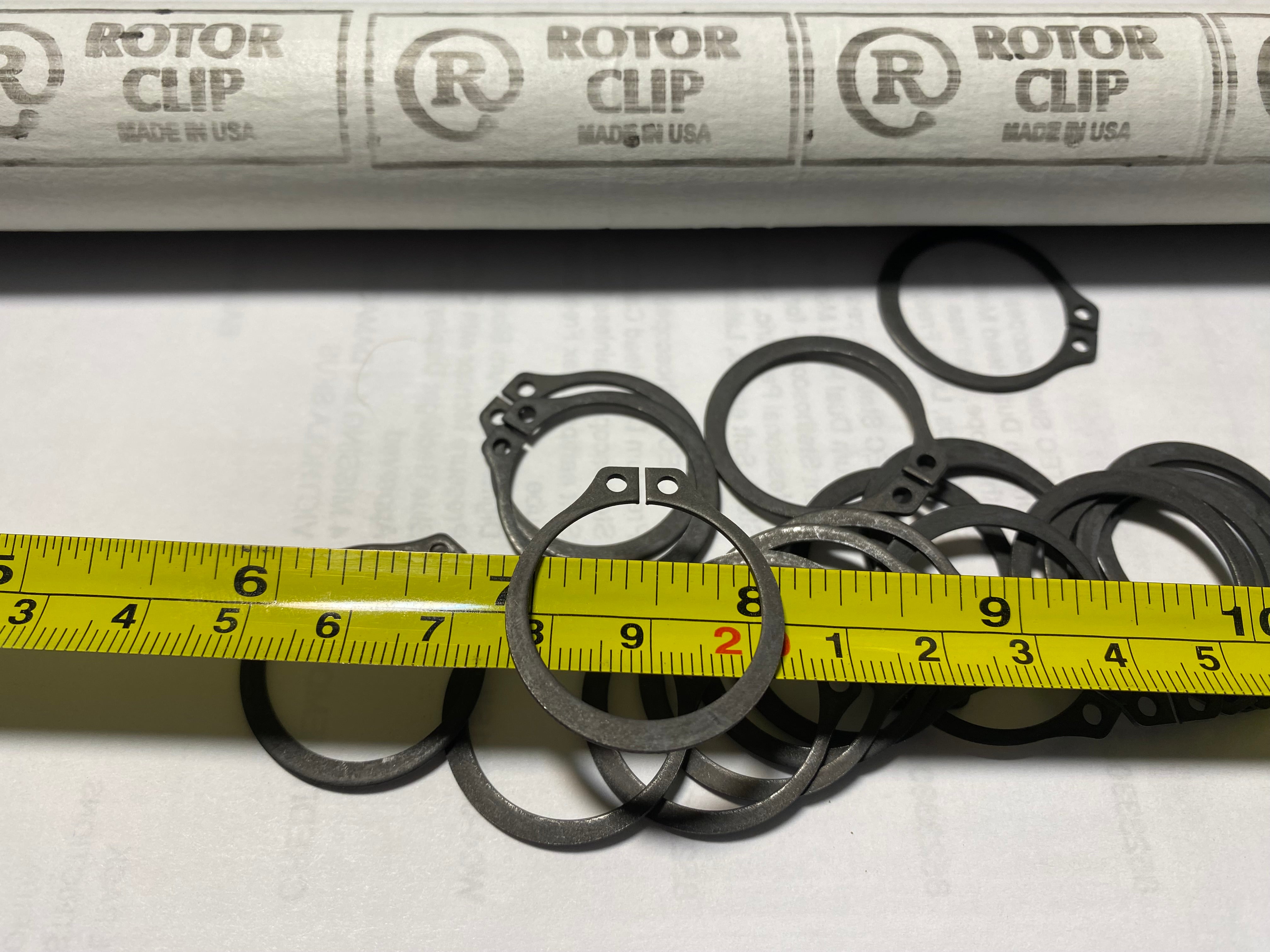 Rotor Clip 134201000 #100 Heavy Duty Carbon Steel, Black Phosphate Retaining Rings 20pcs. USA