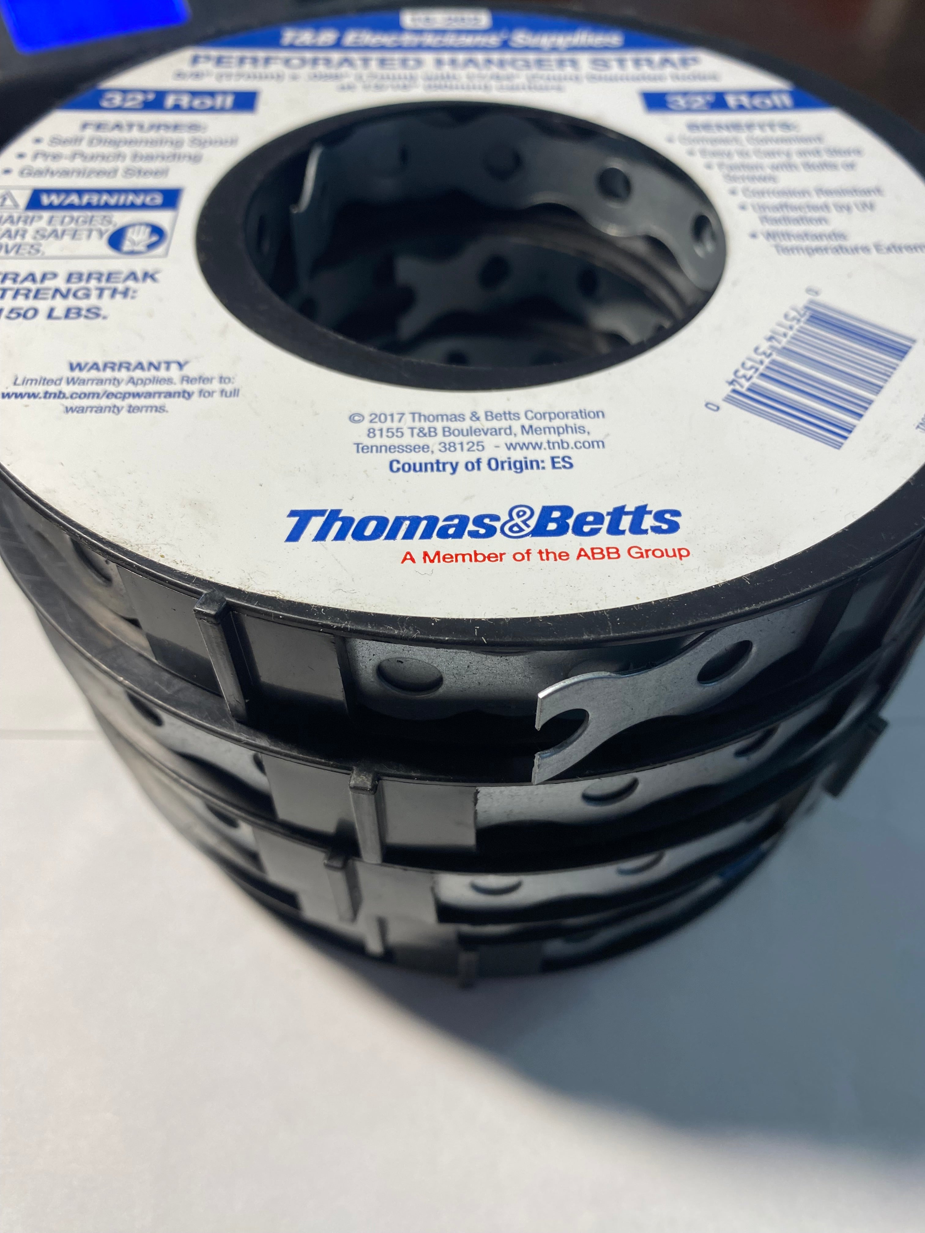 Thomas & Betts Steel Hanger Iron 150 Lbs. 32 ft. Roll 16-262 5 Rolls
