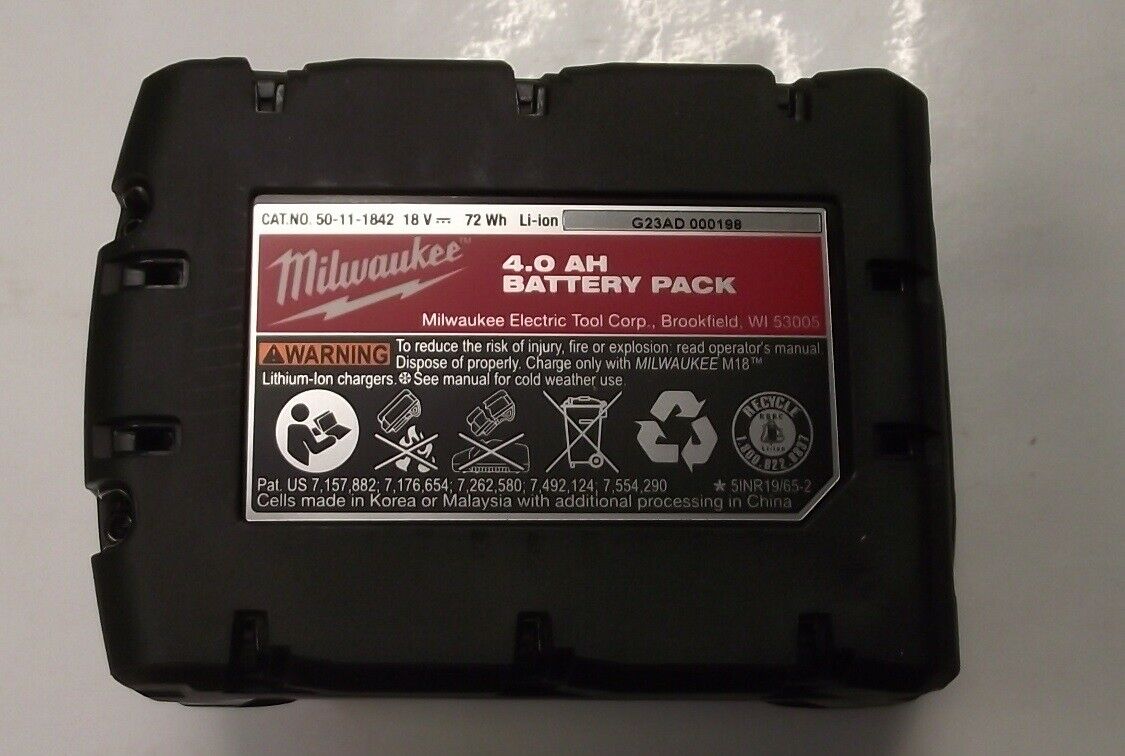 Milwaukee 48 11 1842 M18 Battery XC4 0 BULK milwaukee-48-11-1842-m18-battery-xc4-0-bulk