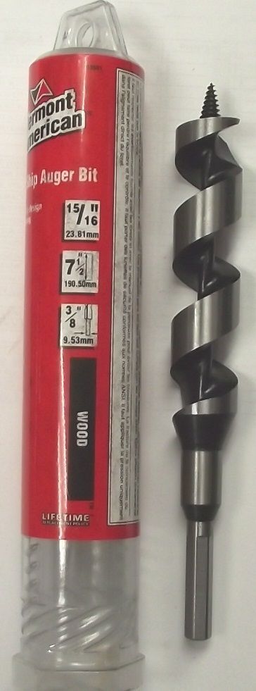 Vermont American 18681 15/16" x 7 1/2" Power Ship Auger Drill Bit