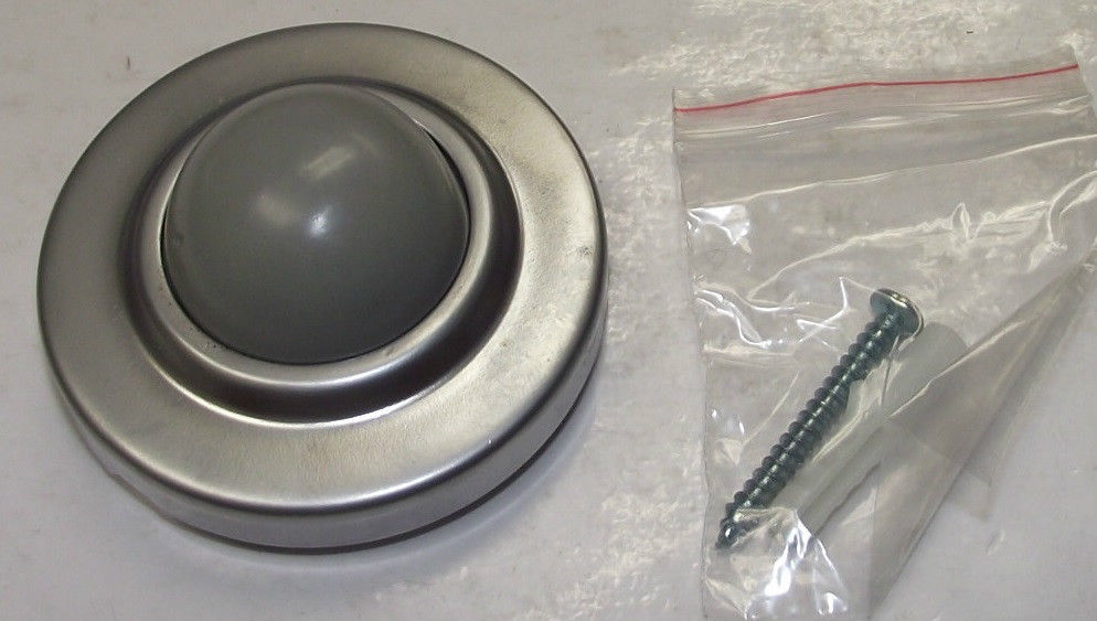 Taymor 25-S4611SC Satin Chrome Convex Steel  Doorstop 2" Diameter