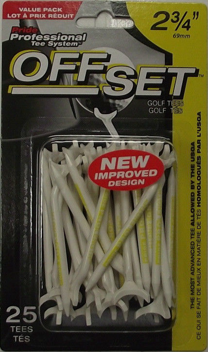 Pride OT23425-6 Professional Tee System - Offset Golf Tees - 2 3/4" 6--25 Packs