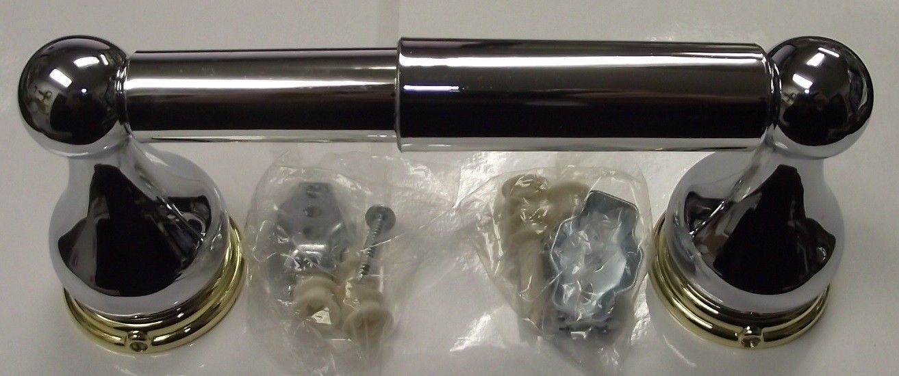 Taymor 04-CB4708 Toilet Paper Holder  Aztec Collection  (Chrome / Brass)