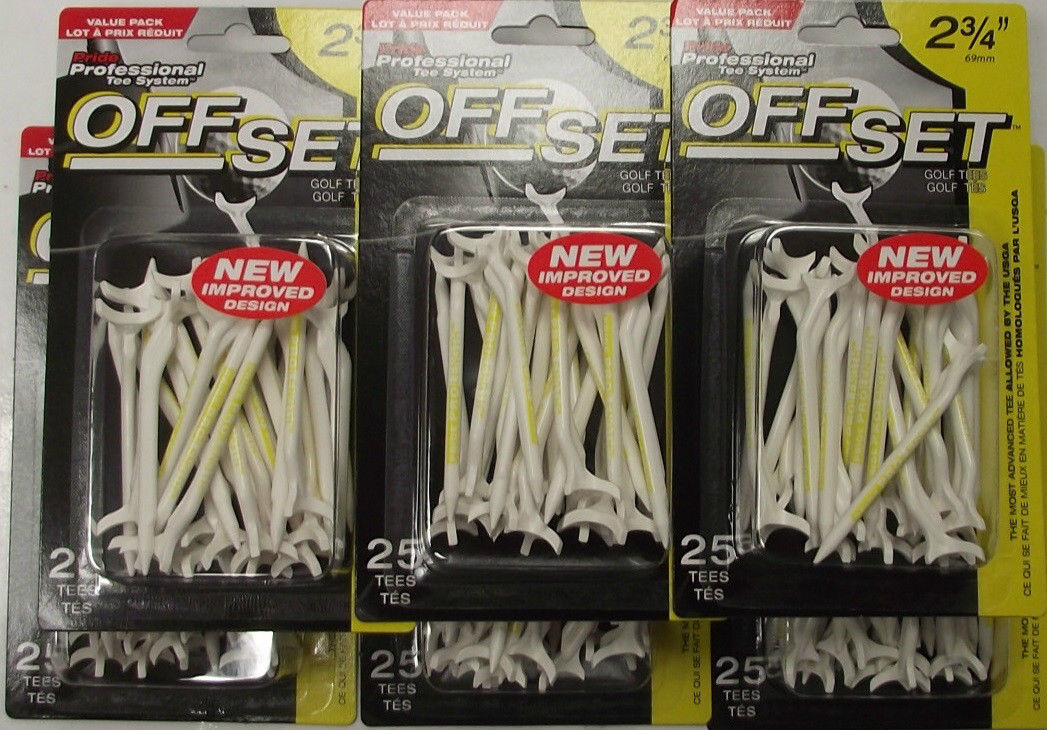 Pride OT23425-6 Professional Tee System - Offset Golf Tees - 2 3/4" 6--25 Packs