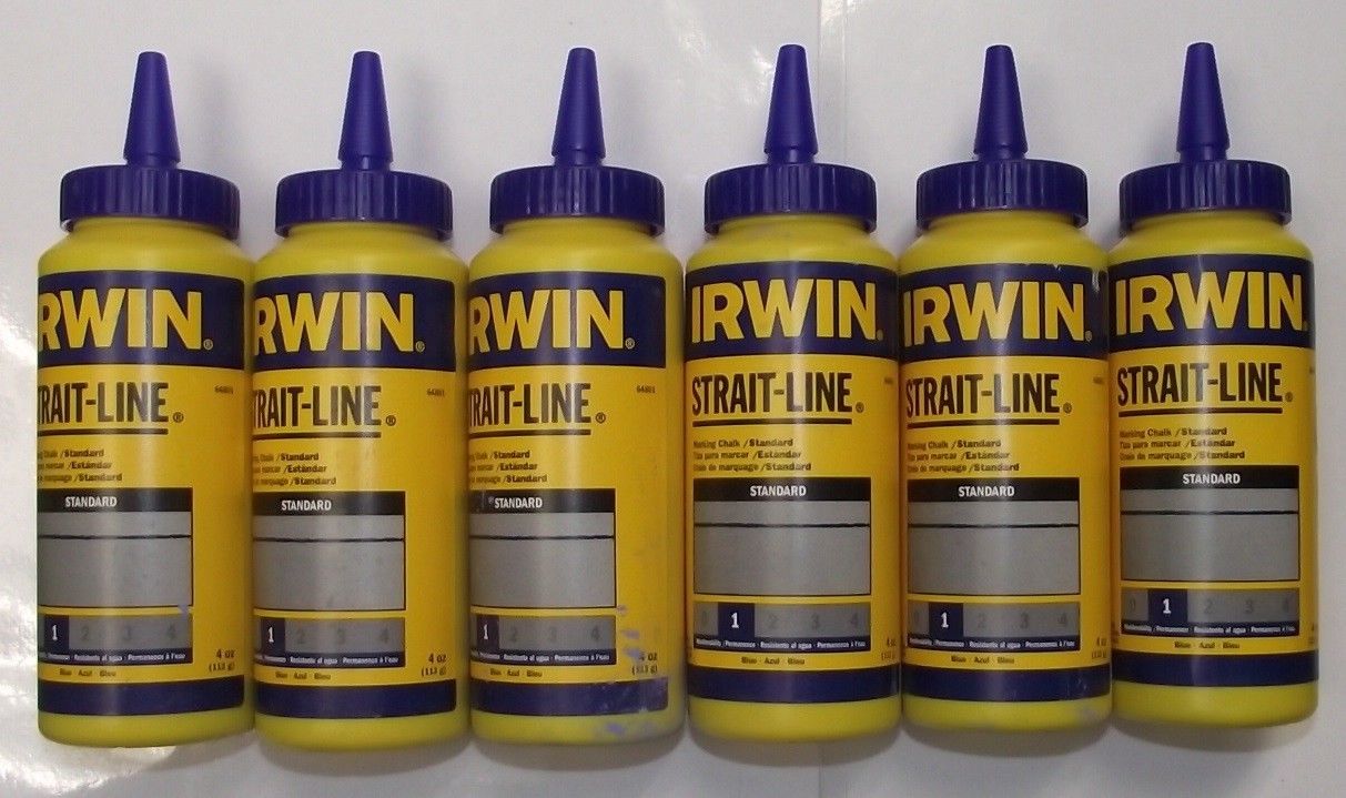 Irwin 4oz Blue Marking Chalk 64801 6 Bottles