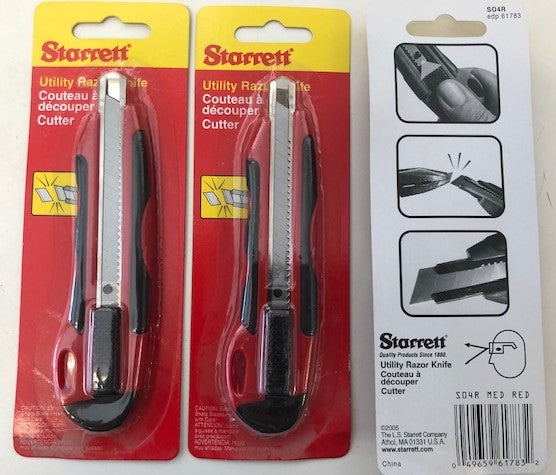 Starrett S04R Snap Off Utility Razor Knife 3PKS