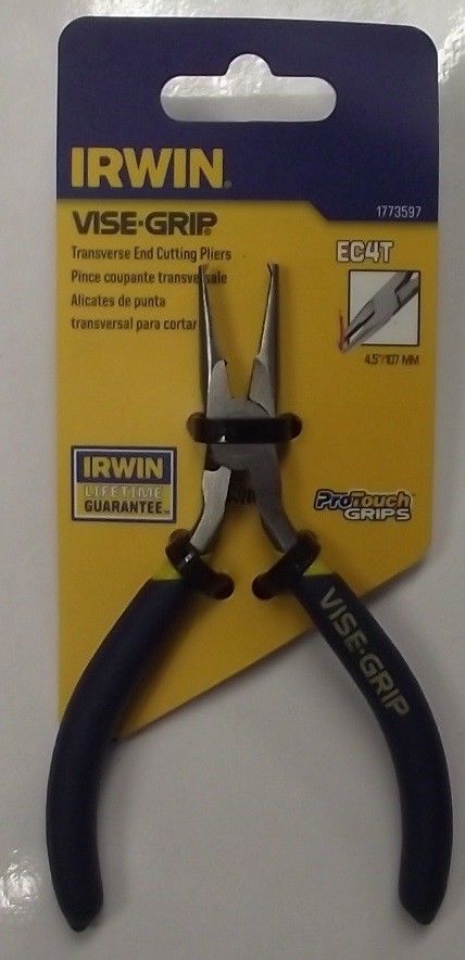 Irwin VISE-GRIP 1773597 5 Inch Transverse End Cutting Pliers With Spring EC4T