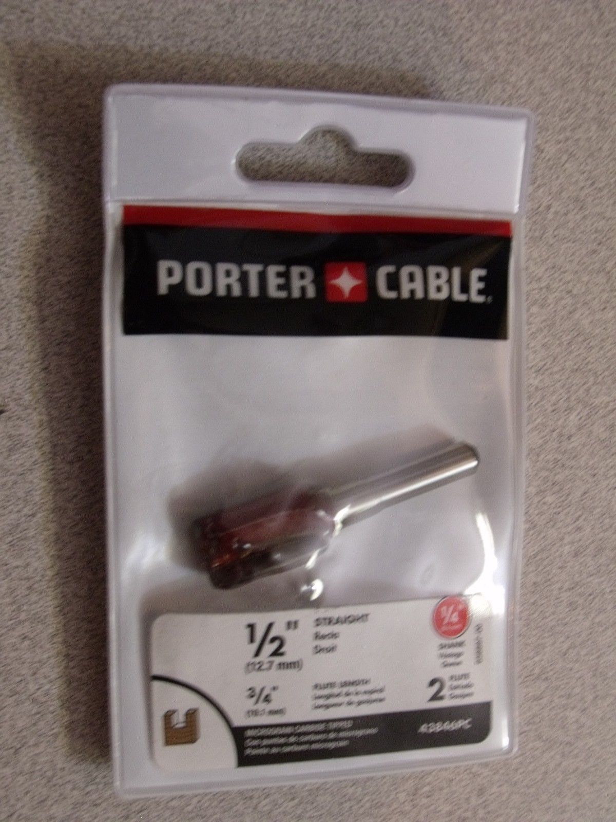 Porter Cable 43846PC 1/2" Straight Shank Router Bit