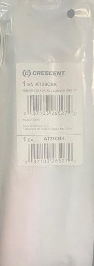 Crescent AT28CBK 8" Cushioned Grip Adjustable Wrench Black