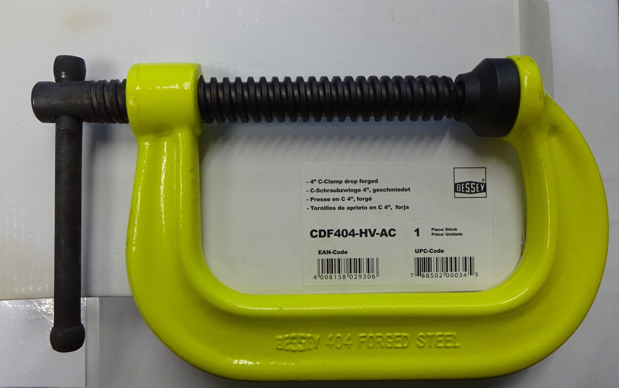 BESSEY CDF404-HV-AC 4" C CLAMP DROP FORGED HI VISIBILTY