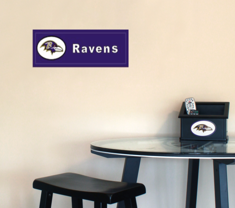 Adventure Furniture NFL Baltimore Ravens 6-5/8" x 24" Team Name Plaque 00355