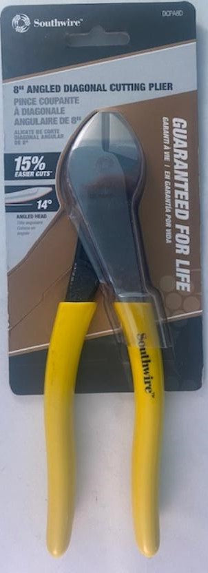 Southwire DCPA8D Angled Head High-Leverage 8" Diagonal Cutting Pliers