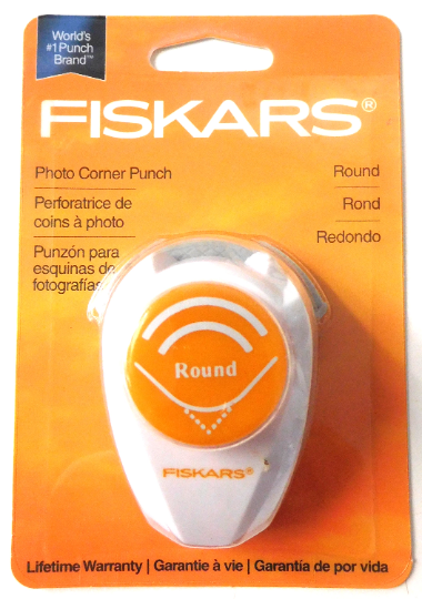 Fiskars Round Photo Corner Lever Paper Punch 123020