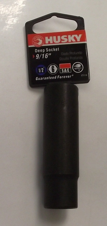 HUSKY 27118 1/2" Drive 9/16" 6 Point Deep Impact Socket