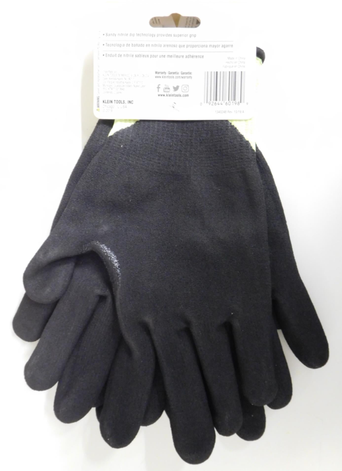 Klein Tools 60198 Cut for Touchscreen Work Gloves XL (Size 10) 2-pairs