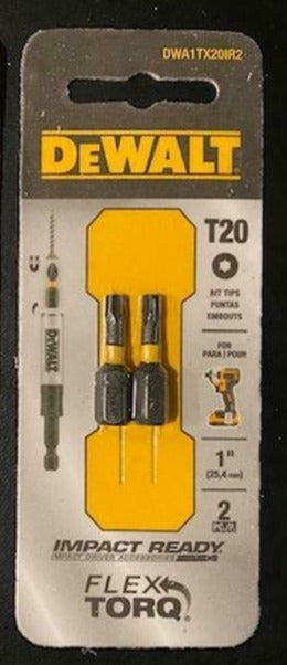 DeWalt DWA1TX20IR2 Torx T20 x 1" Long Screwdriver Bit Black Oxide