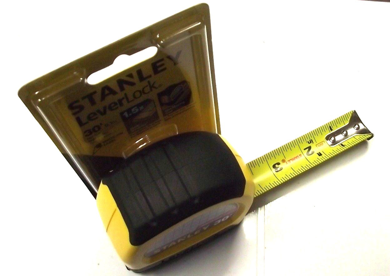 Stanley STHT30830 30' Leverlock Tape Measure Ruler 1-Inch x 30ft