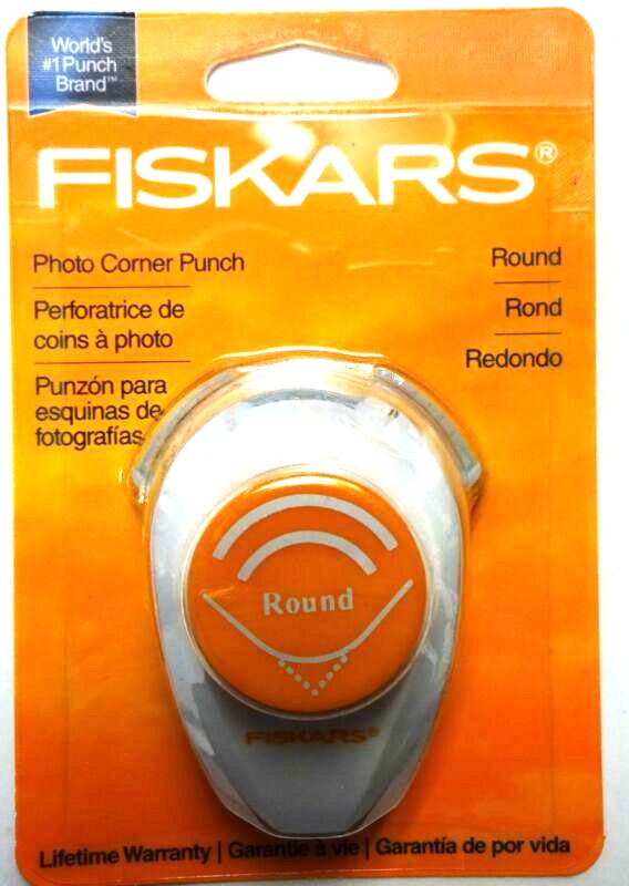 Fiskars Round Photo Corner Lever Paper Punch 123020