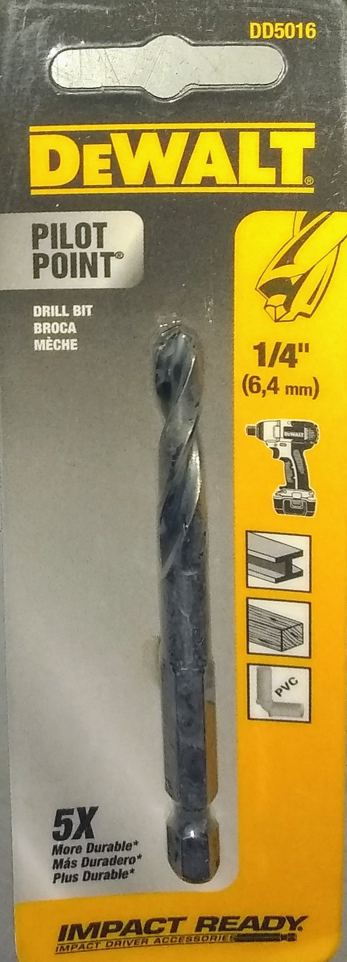 DeWalt DD5016 1/4" Impact Ready Drill Bit Germany