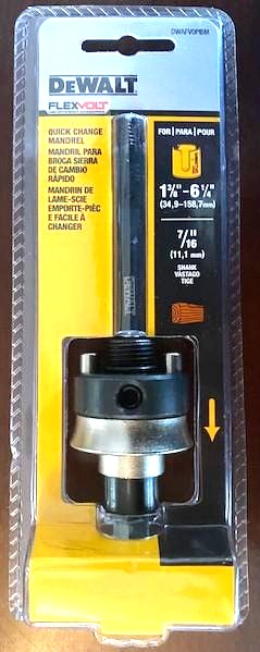 DEWALT DWAFV0PBM 3/8" FLEXVOLT Quick Change Hole Saw Pilot Bit With Mandrel
