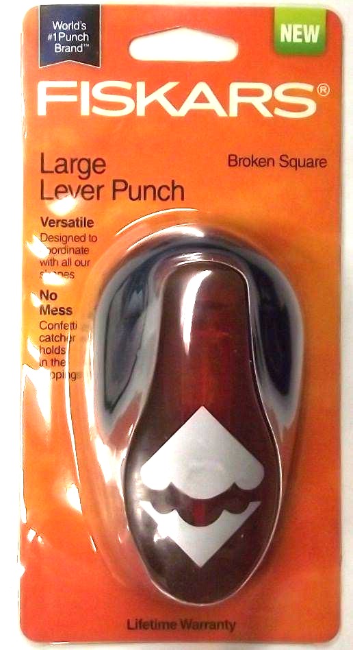 Fiskars 01-005492 Broken Square Large Lever Paper Punch Scrapbooking