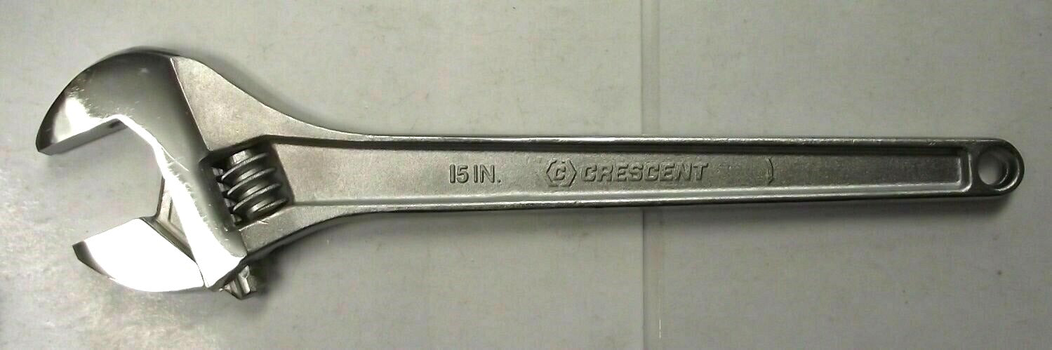 Crescent AC215BK 15" Tapered Handle Adjustable Wrench, Chrome Finish