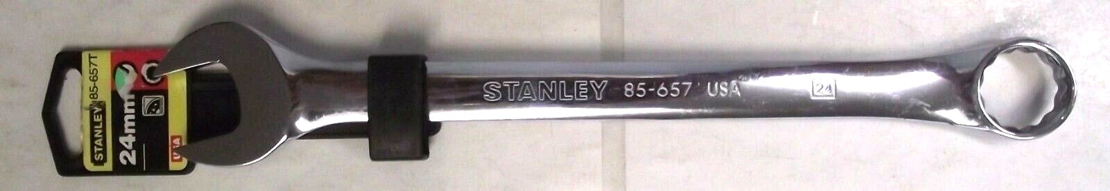 Stanley 85-657 24mm Full Polish Combination Wrench 12pt USA