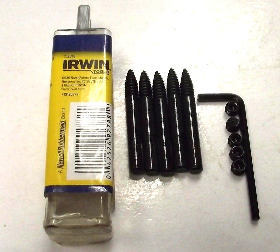 IRWIN 1893035 WeldTec Self-Feed Bits 1" to 1-3/8" Replacement Tips 5pack