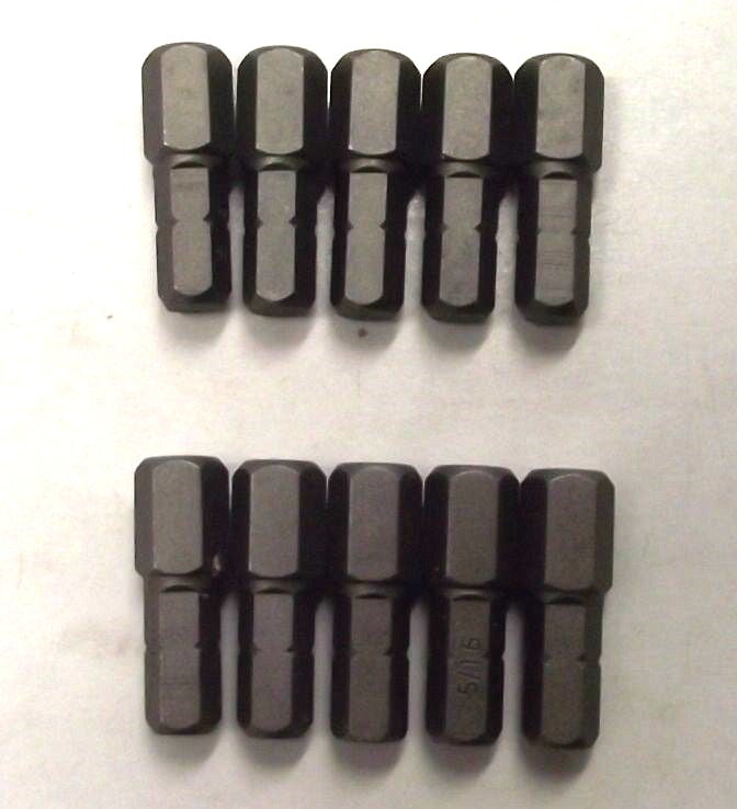 Bosch 2610023886 1/4" Drive x 5/16" Hex Socket Head Insert Bit 10pcs.