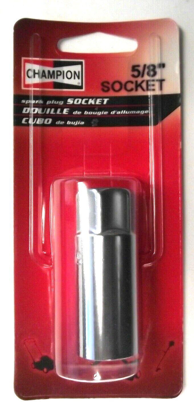 Champion S58 3/8" Drive 5/8" Spark Plug Socket 6pt. With Rubber Insulator