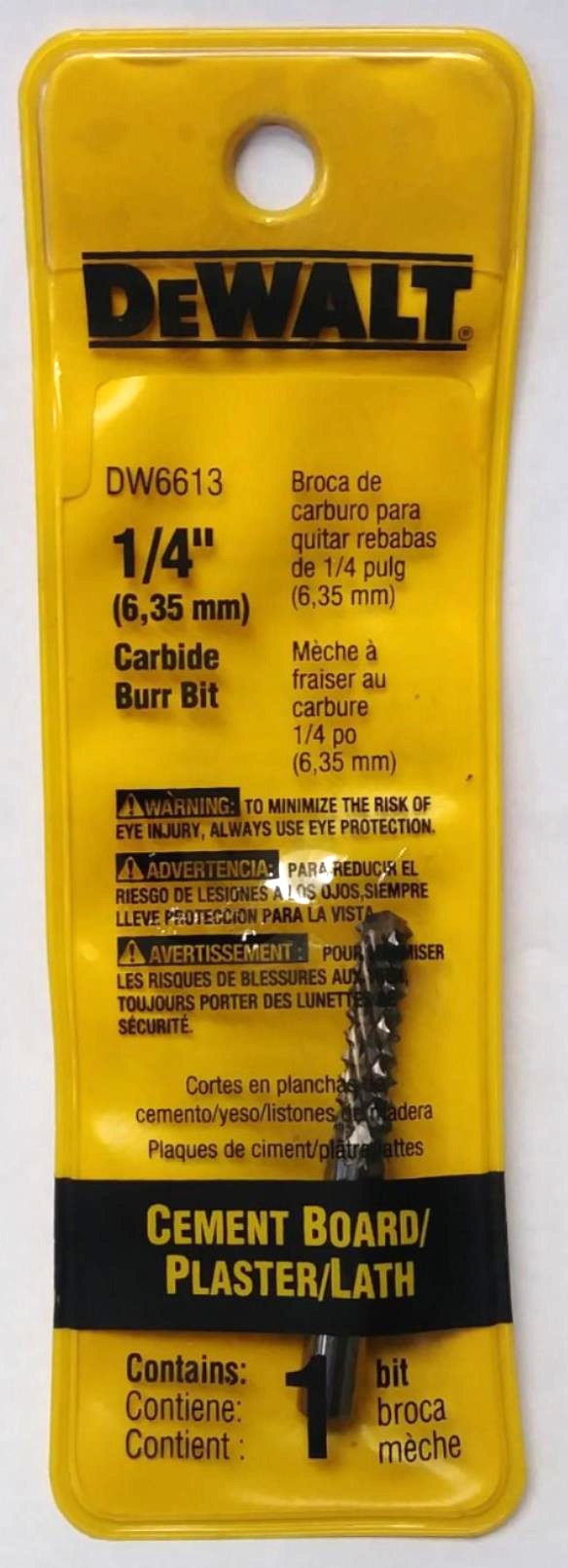 Dewalt DW6613 1/4" Carbide Burr Bit USA
