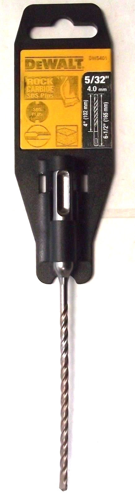 DEWALT DW5401 5/32" x 4-1/2" x 6-1/2" Rock Carbide SDS+ Hammer Drill Bit Germany