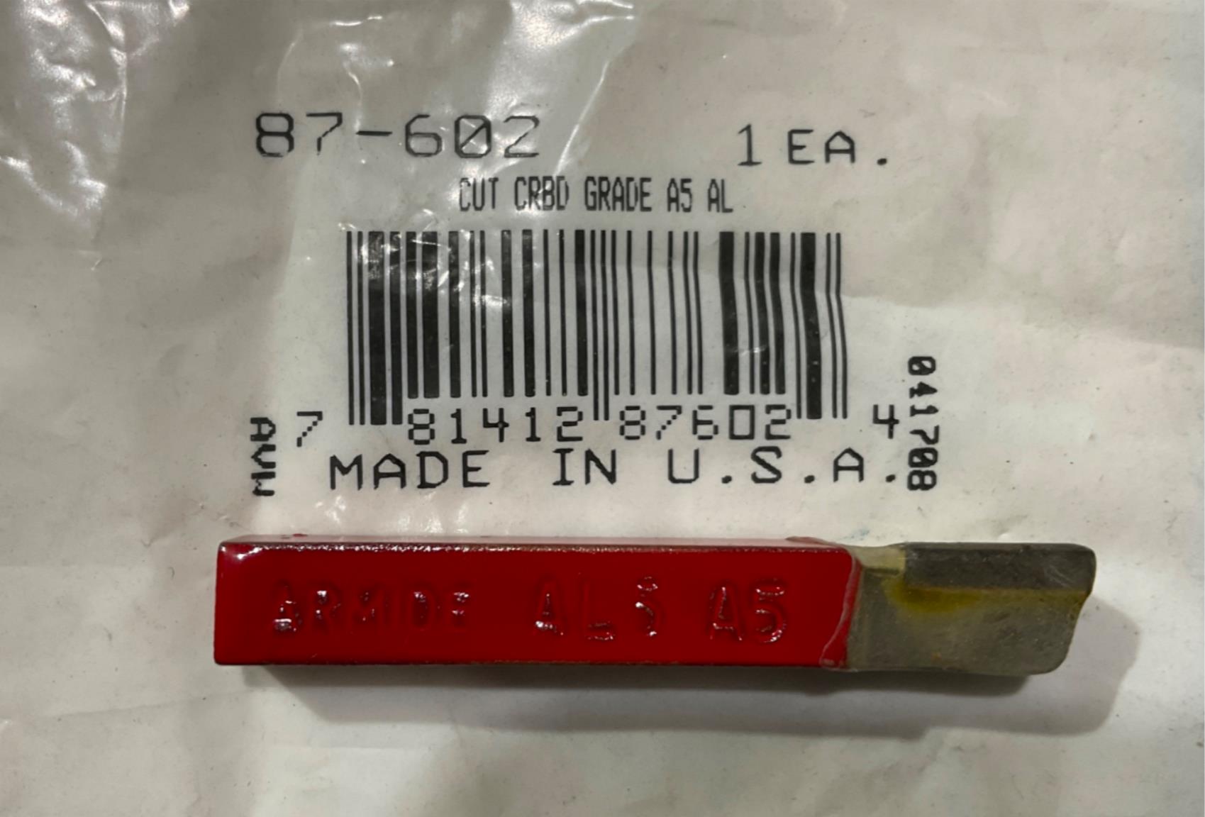 Armstrong 87-602 Cut Carbide Grade AL5 A5 USA