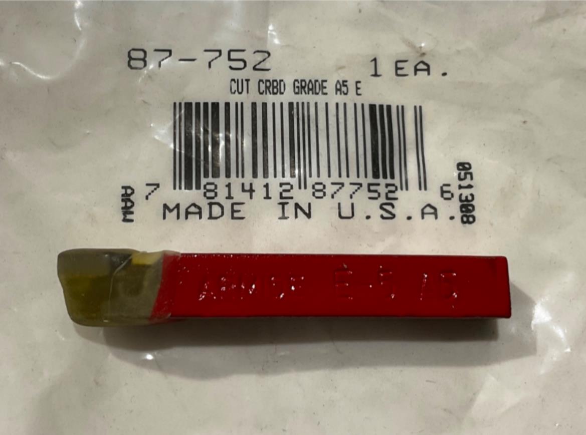 Armstrong 87-752 Cut Carbide Grade E-5 A5 USA