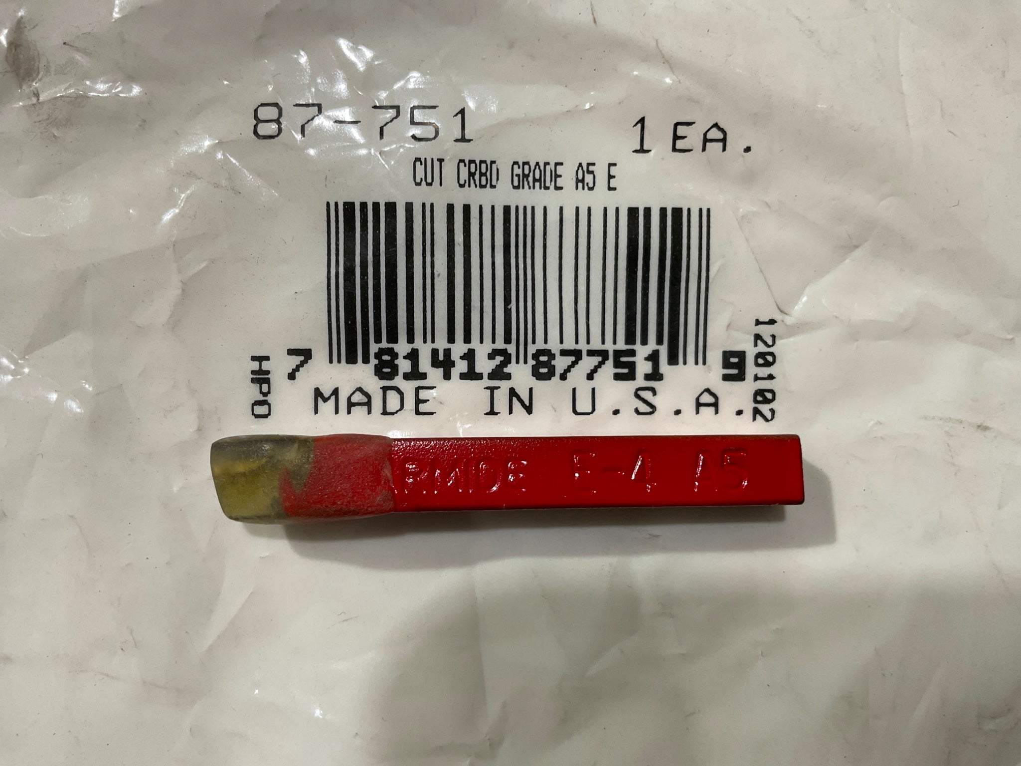 Armstrong 87-751 Cut Carbide Grade E-4 A5 USA