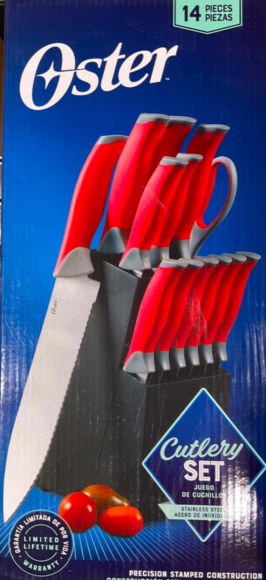 Oster-Lindbergh 81006 14pc Cutlery Set with wood block