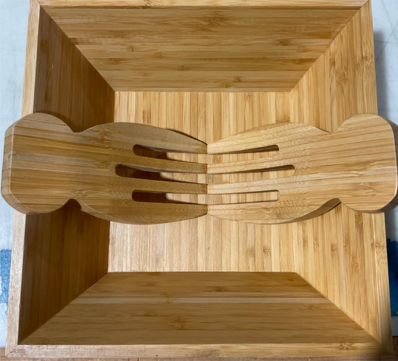 Benevolence Bamboo Salad Bowl BV-580 with salad hands