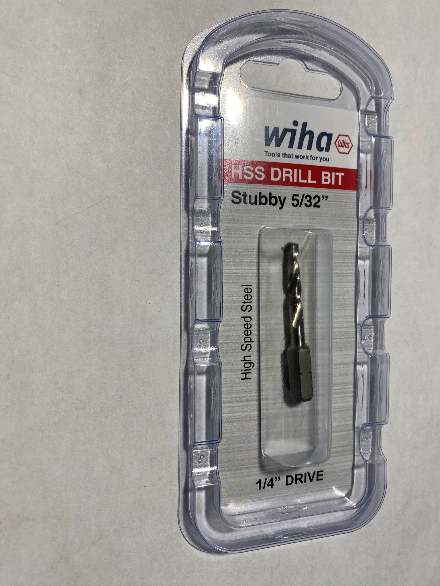 Wiha 78011 5/32" Stubby High Speed Drill Bit 1/4" Hex Shank Germany