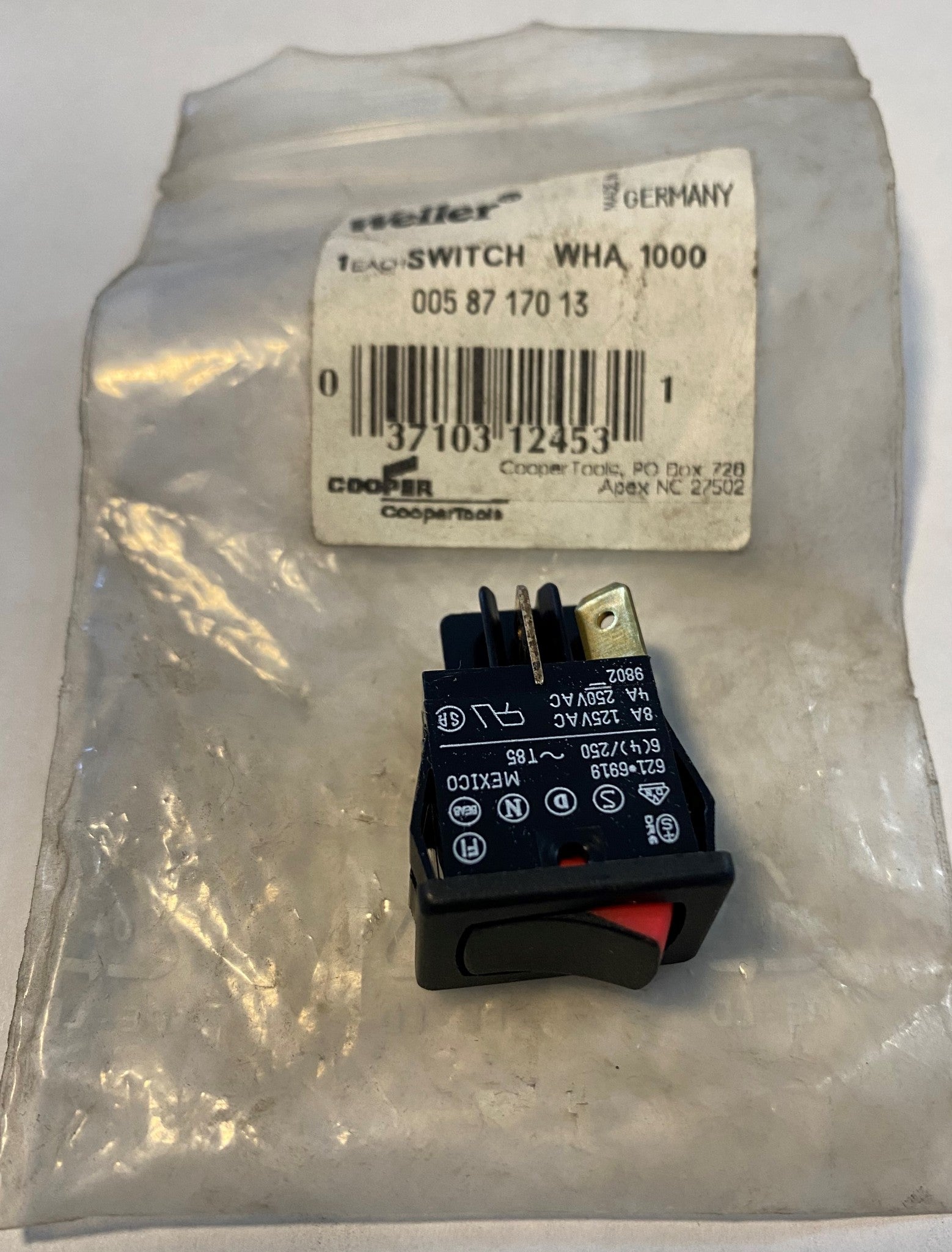Weller Switch 0058717013 on-off for WHA1000 & WHA2000 Germany
