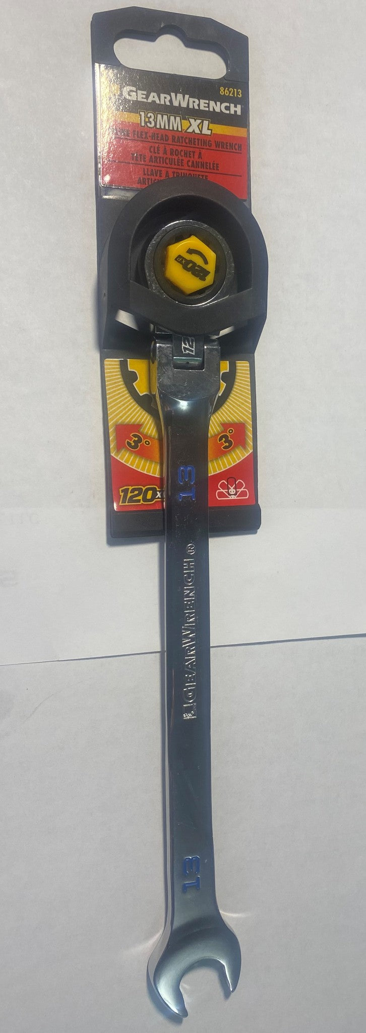 GearWrench 13mm 120Xp Univ. Spline XL Flex Combination Ratcheting Wrench 86213