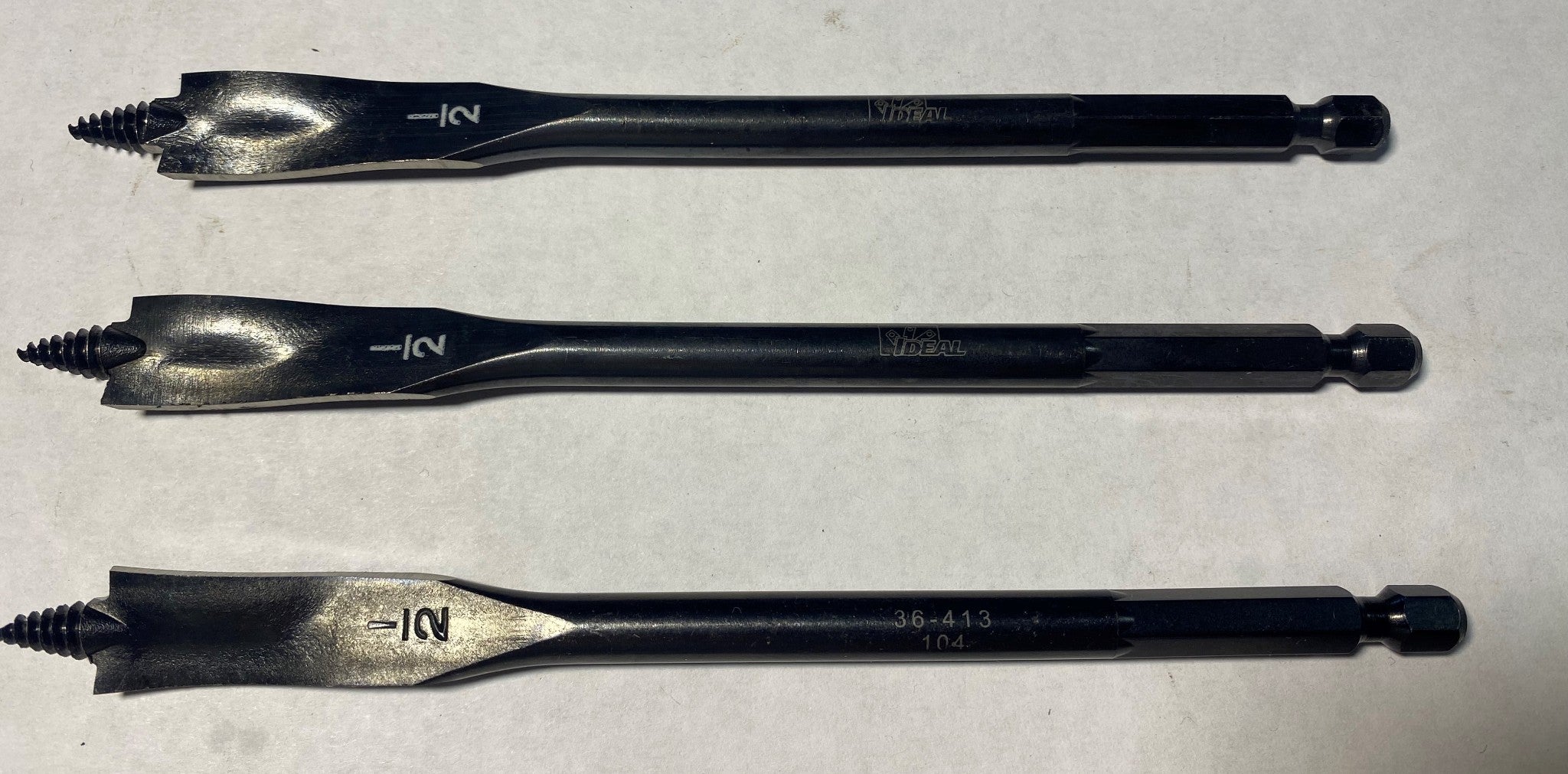 Ideal KB-0335 1/2" x 6" Spade Drill Bits (3 Bits)