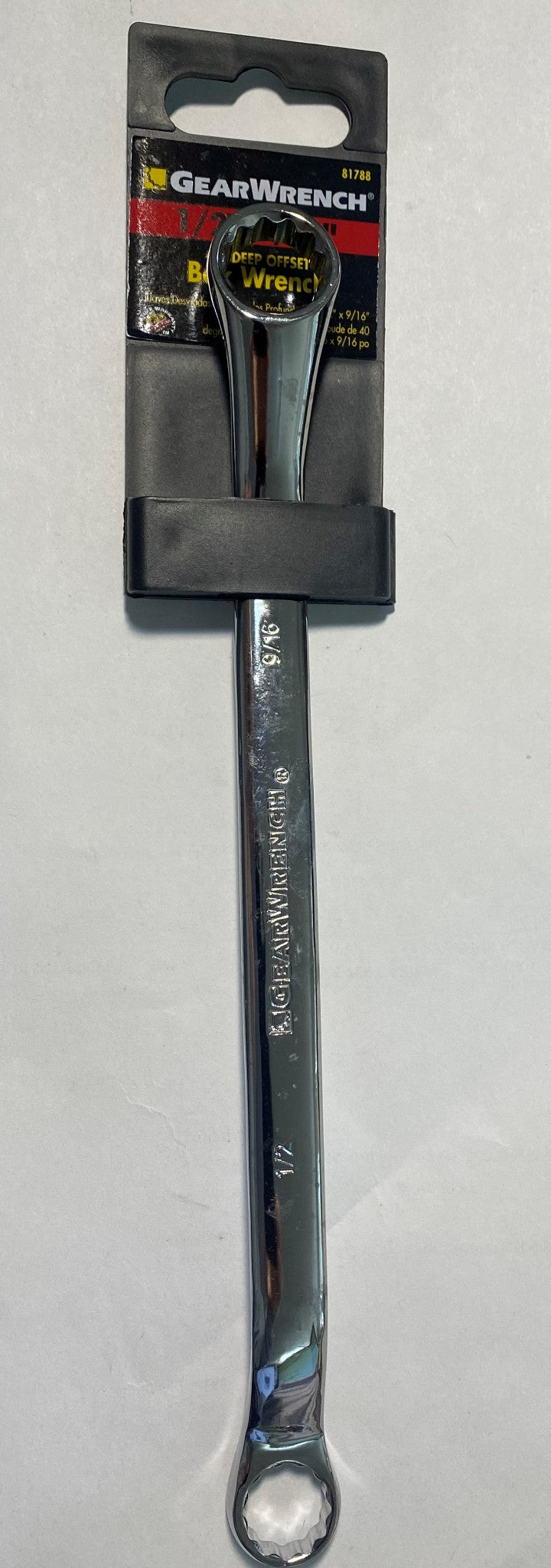 GearWrench 81788 1/2" x 9/16" 12-Point Angled Head Double Box End Wrench