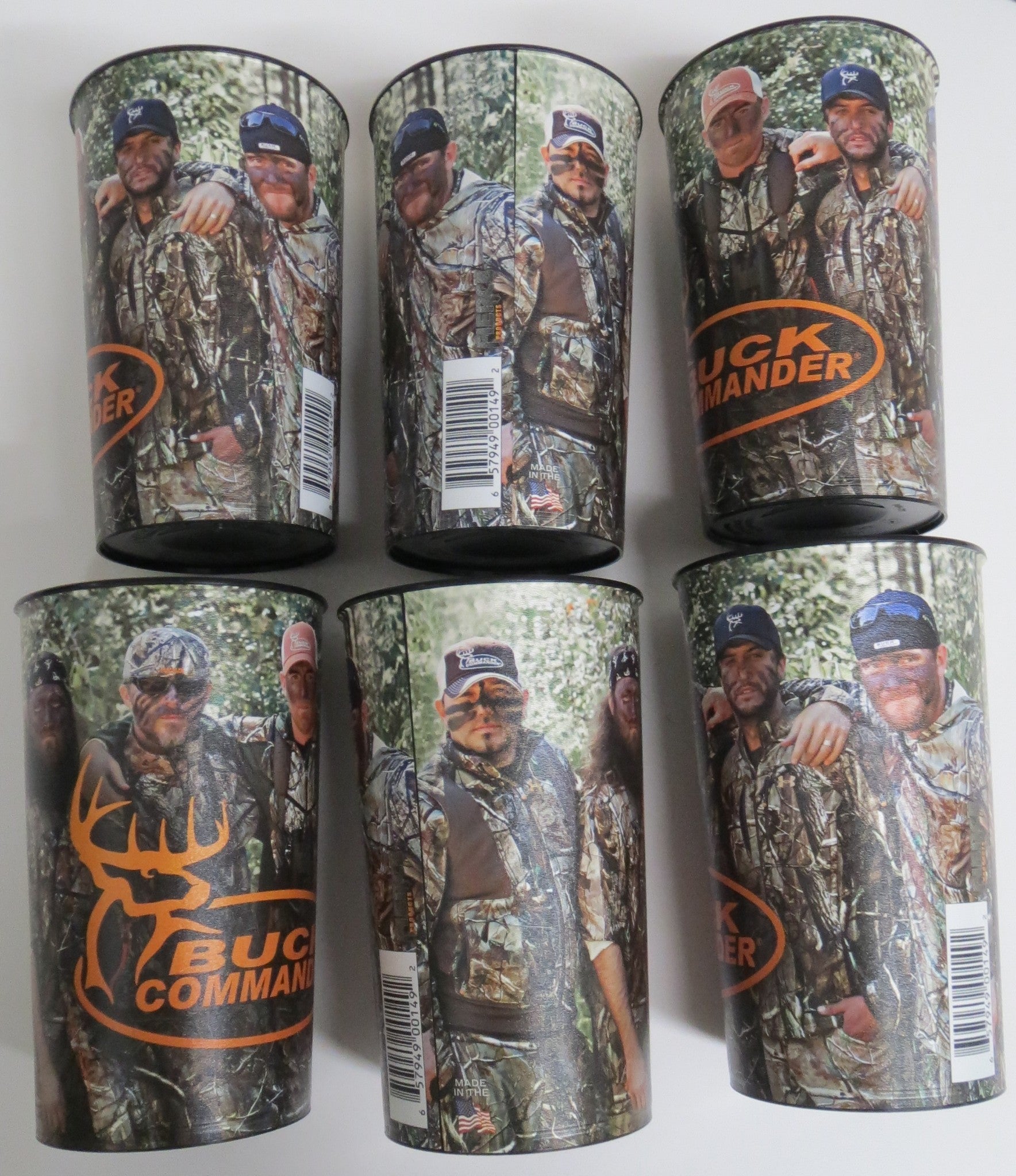 Buck Commander Luke Bryan 00149 Plastic Tumblers 22oz Dishwasher Safe USA 6pcs