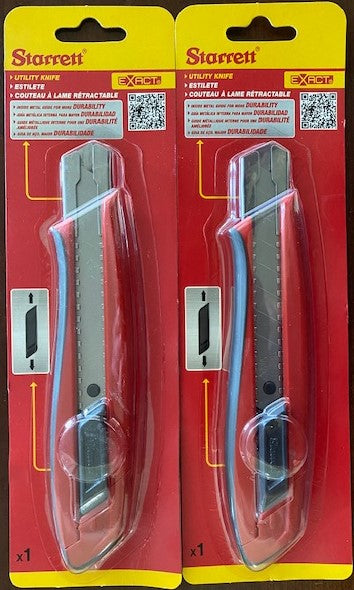 Starrett Utility Knife Exact Large Automatic Locking Break Away 2pcs KUX025-N