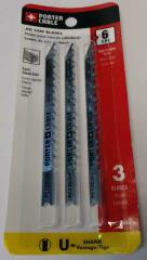 Porter Cable PC1203H-3 HCS 6 TPI Clean Wood Cutting Jig Saw Blades U-Shank USA