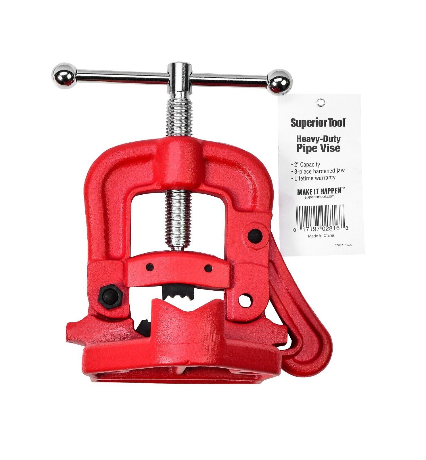 Superior Tool 2816 1/8" to 2" Heavy Duty Bench Pipe Yoke Vise