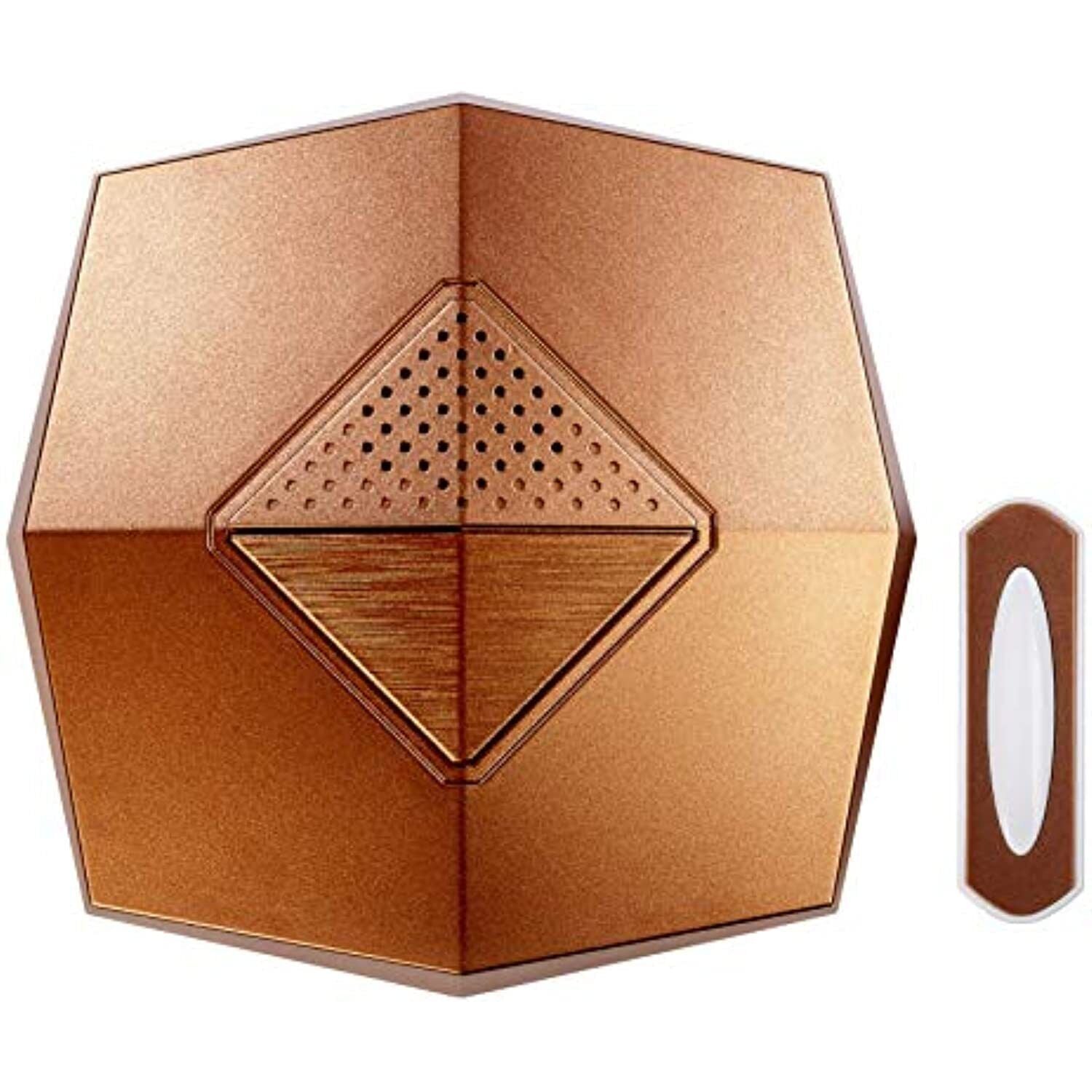 Heath/Zenith SL-7305-03 Wireless Door Chime and Push Button, Copper